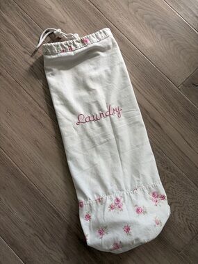 Simply Shabby Chic Cream & Pink Laundry Bag
